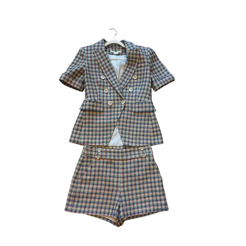 Veronica Beard 2 Piece Colorful Matching Set Jenny Dickey Jacket & Kimm Shorts - Picture 10 of 16